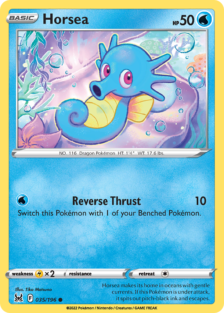 Horsea (35/196) - Lost Origin Pokémon Card