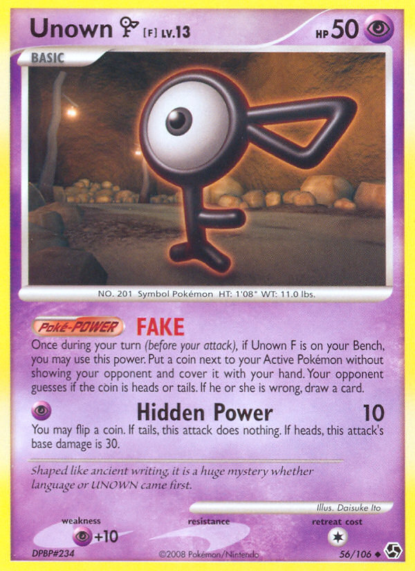 Unown [F] (56/106) - Great Encounters Pokémon Card