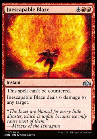 Inescapable Blaze (Guilds of Ravnica) Trading Card