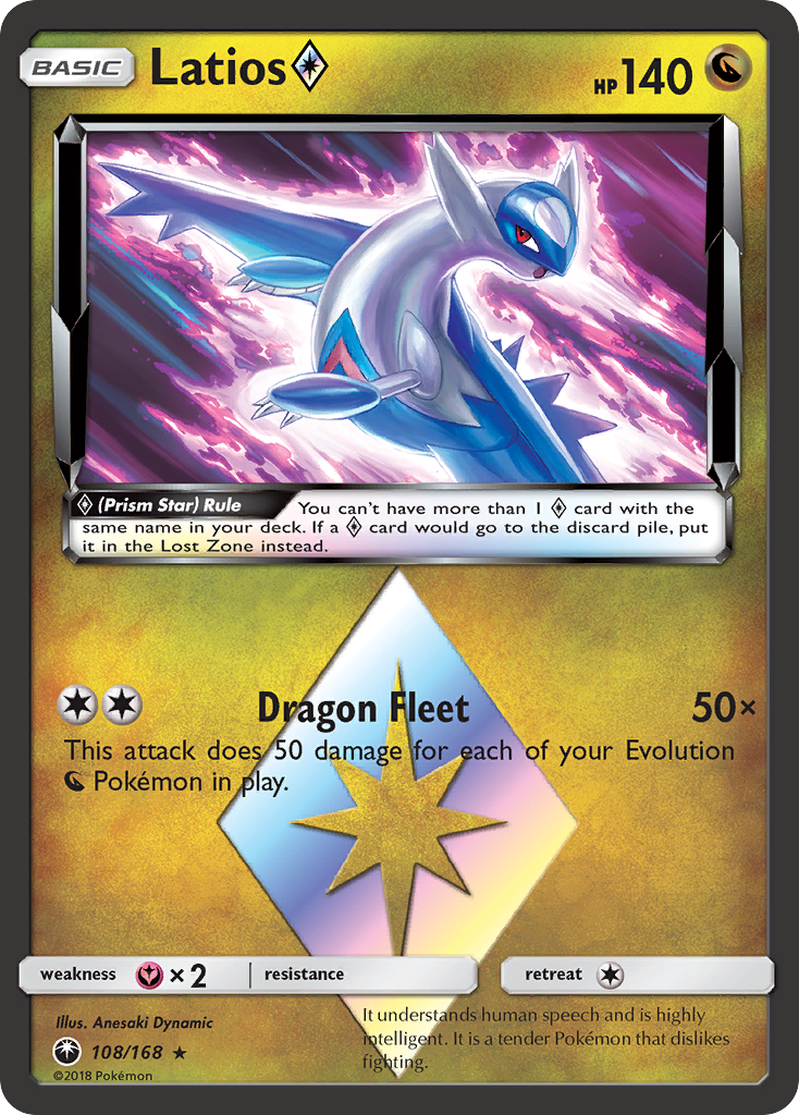 Latios ◇ Prism Star (108/168) - Celestial Storm Pokémon Card