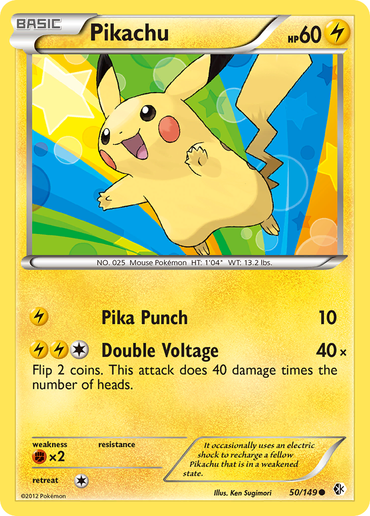 Pikachu (50/149) - Boundaries Crossed Pokémon Card