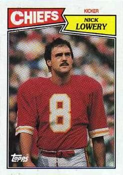 Nick Lowery 1987 Topps #165 Sports Card