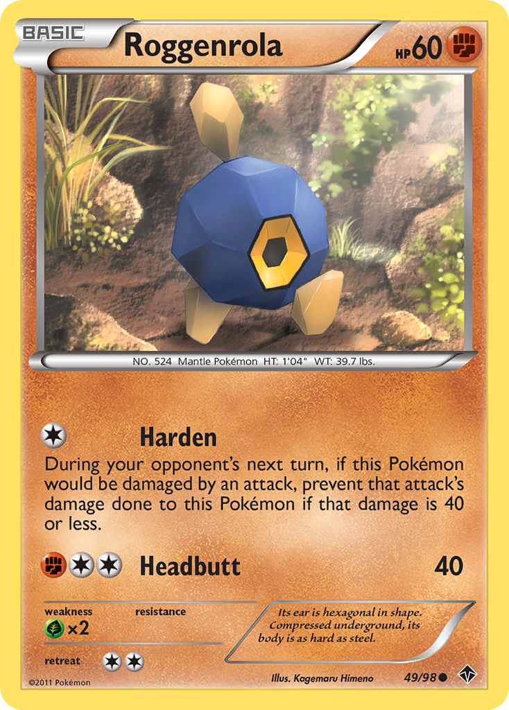 Roggenrola (49/98) - Emerging Powers Pokémon Card