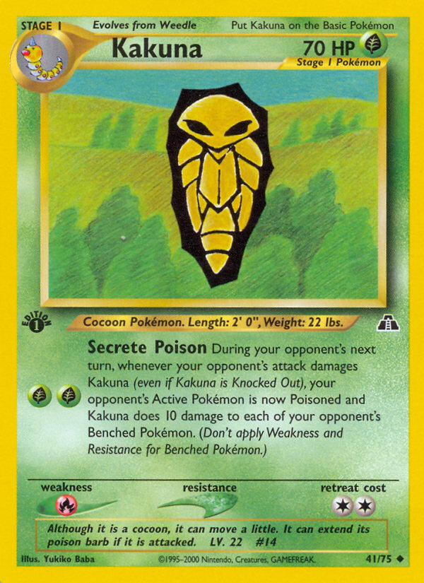 Kakuna (41/75) - Neo Discovery Pokémon Card