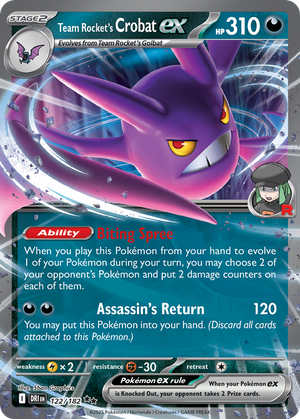 Team Rocket's Crobat ex (122/182) - Destined Rivals