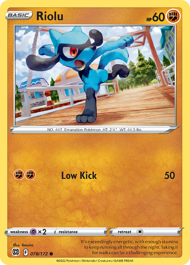 Riolu (78/172) - Brilliant Stars Pokémon Card