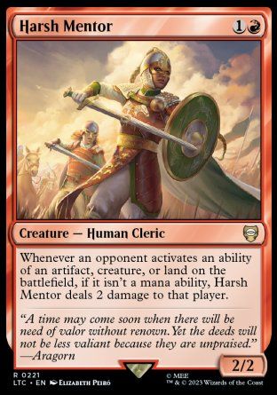 Harsh Mentor (The Lord of the Rings Commander Decks) Trading Card