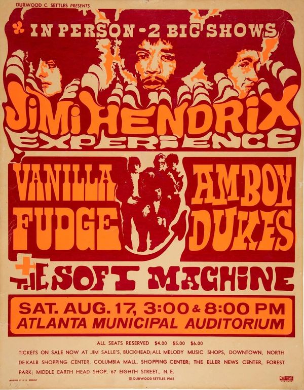 1968-Atlanta Municipal Auditorium-Jimi Hendrix Experience Value ...