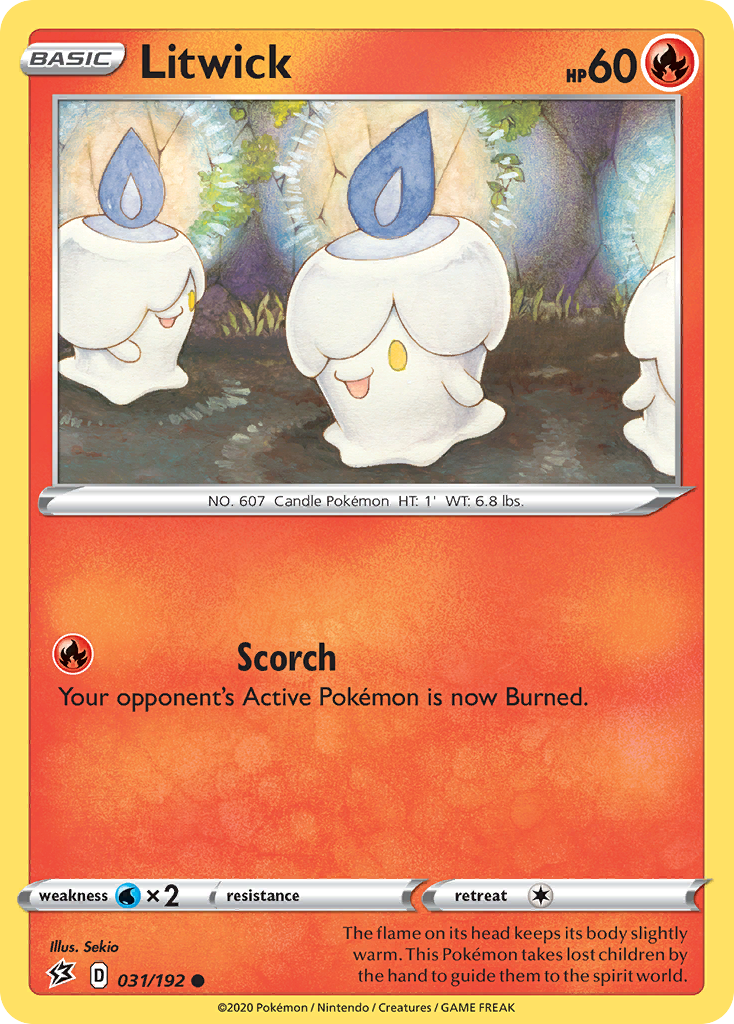 Litwick (31/192) - Rebel Clash Pokémon Card