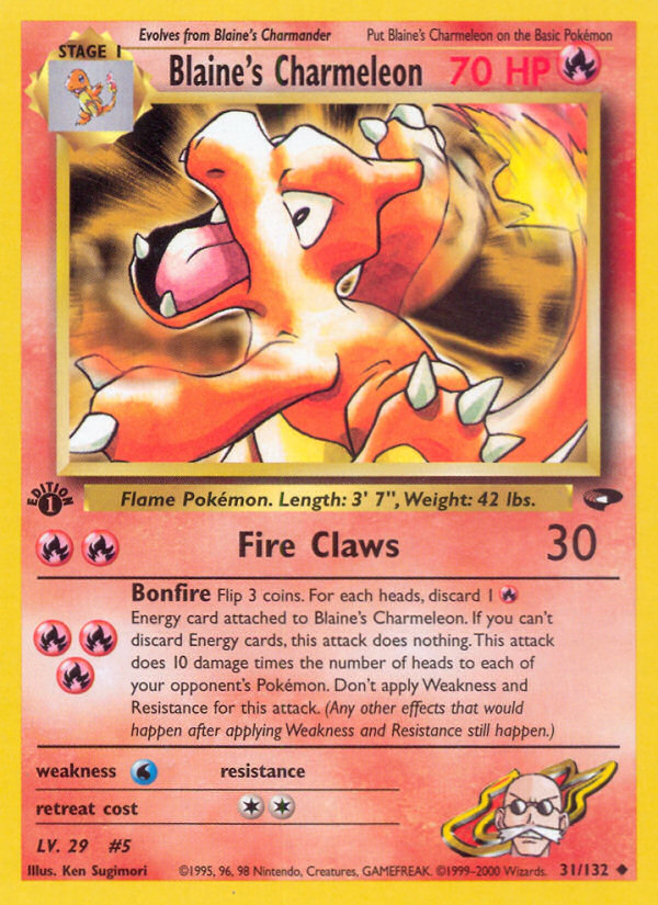 Blaine's Charmeleon (31/132) - Gym Challenge (1st Edition) Pokémon Card