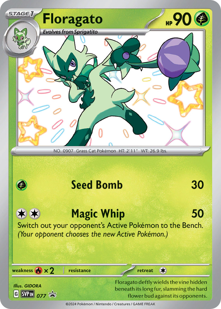 Floragato (77/148) - Scarlet & Violet Black Star Promos Pokémon Card