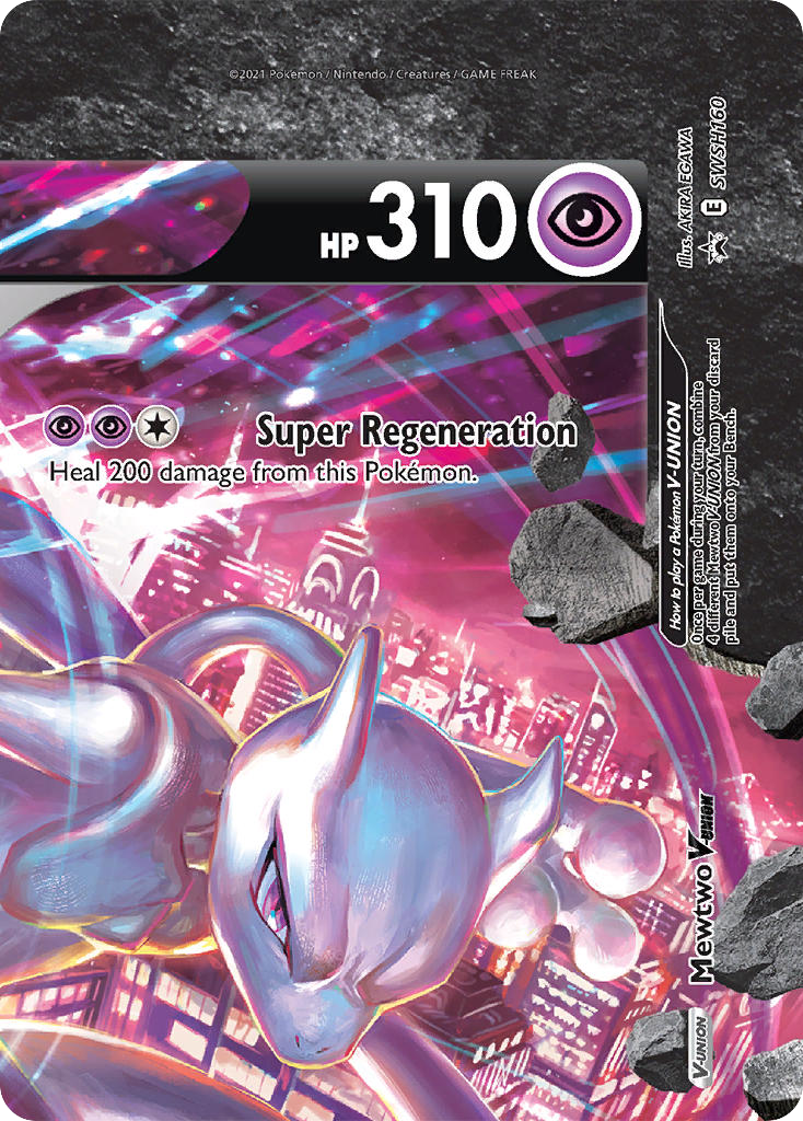 Mewtwo V-UNION (SWSH160) - SWSH Black Star Promos Pokémon Card