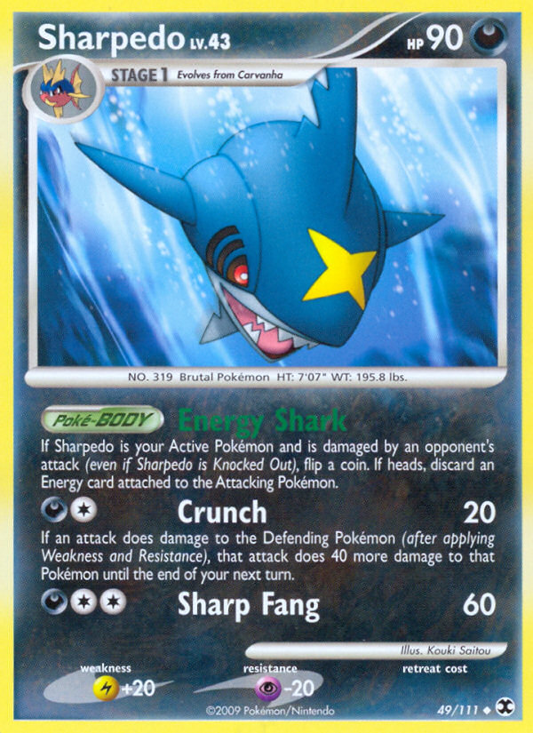 Sharpedo (49/111) - Rising Rivals Pokémon Card