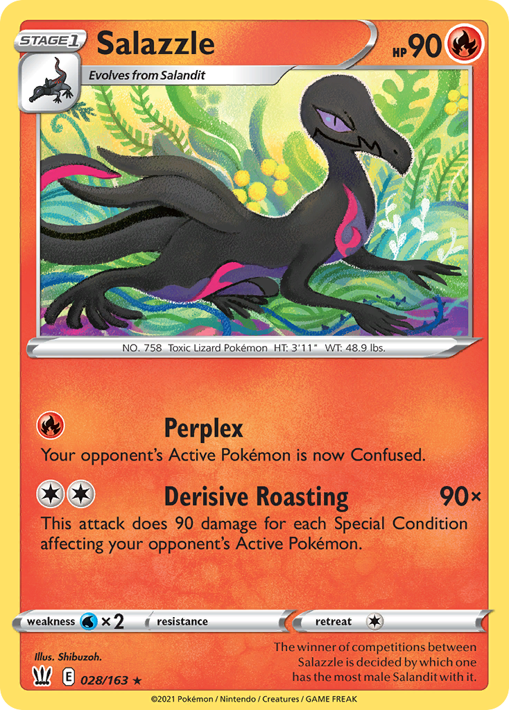 Salazzle (28/163) - Battle Styles Pokémon Card