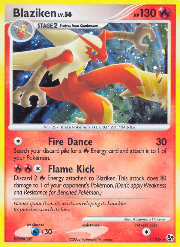 Blaziken (1/106) - Great Encounters Pokémon Card