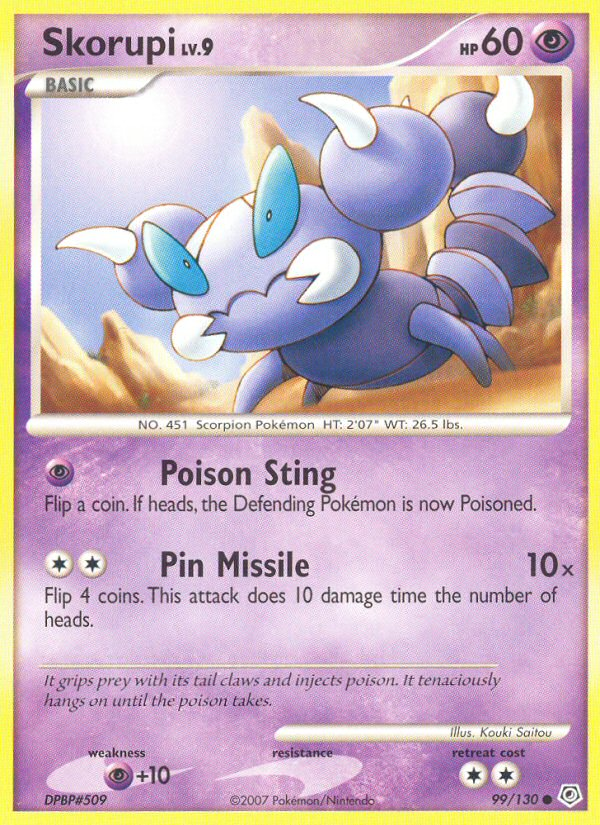 Skorupi (99/130) - Diamond & Pearl Pokémon Card