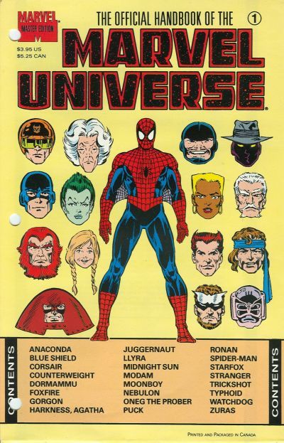 Official Handbook of the Marvel Universe Master Edition Comic