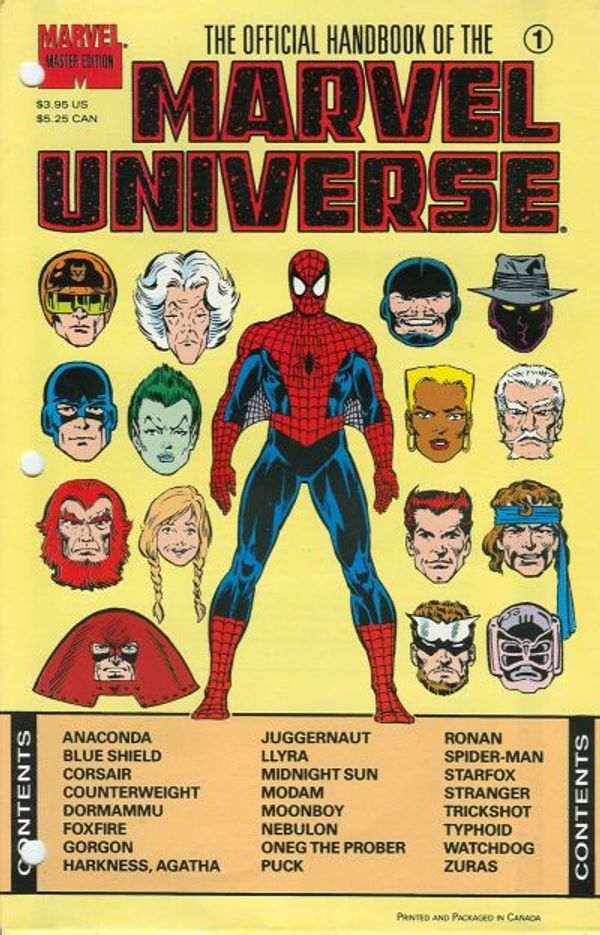 Official Handbook of the Marvel Universe Master Edition #1