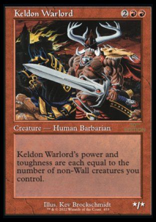 Keldon Warlord (Magic 30th Anniversary Edition - Old Frame) Trading Card