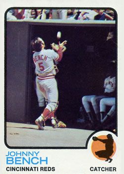 1976 Topps Baseball Card #300 Johnny Bench