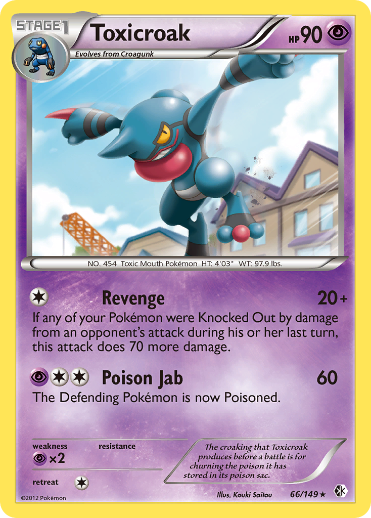 Toxicroak (66/149) - Boundaries Crossed Pokémon Card