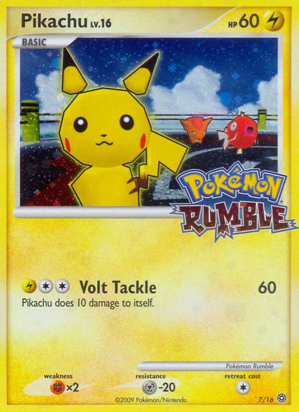 Pikachu (7/16) - Pokémon Rumble Pokémon Card