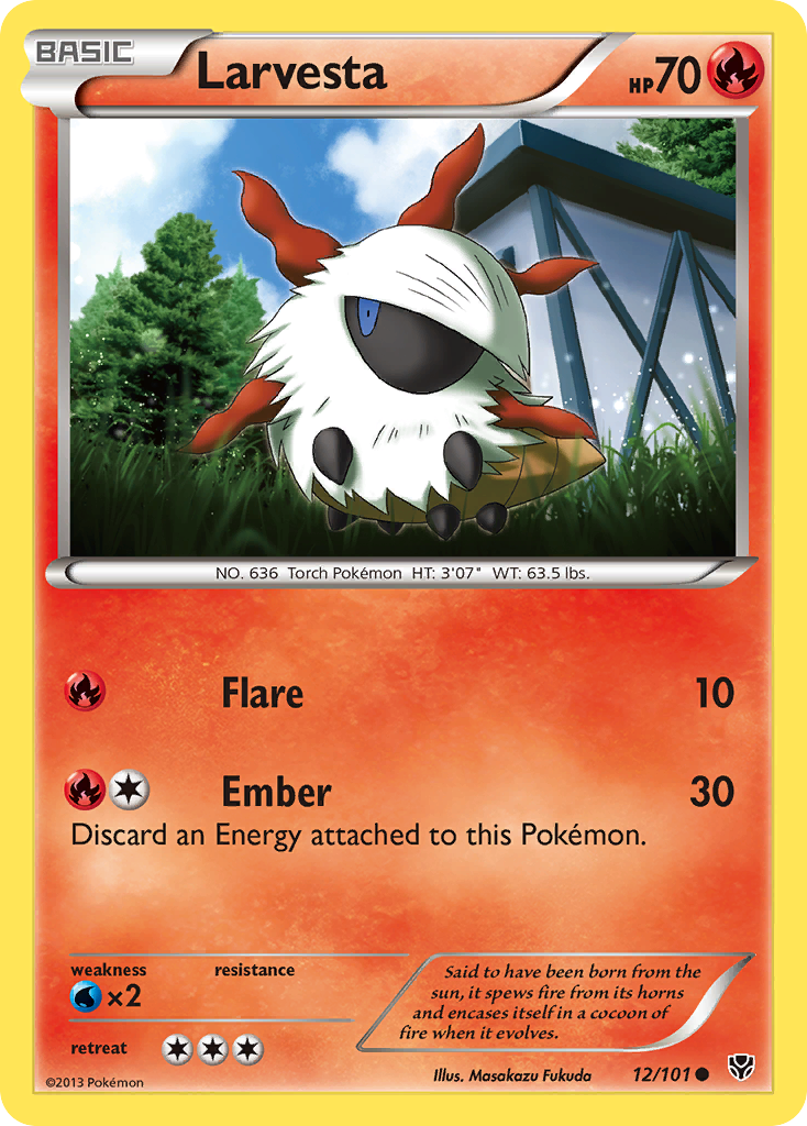 Larvesta (12/101) - Plasma Blast Pokémon Card