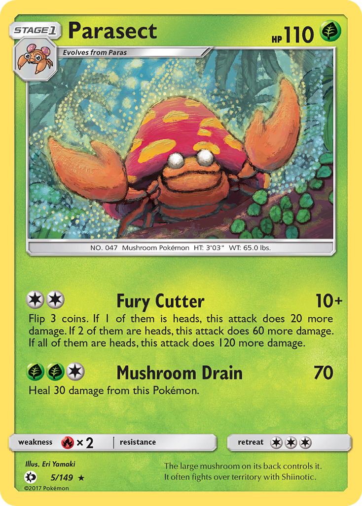 Parasect (5/149) - Sun & Moon Pokémon Card