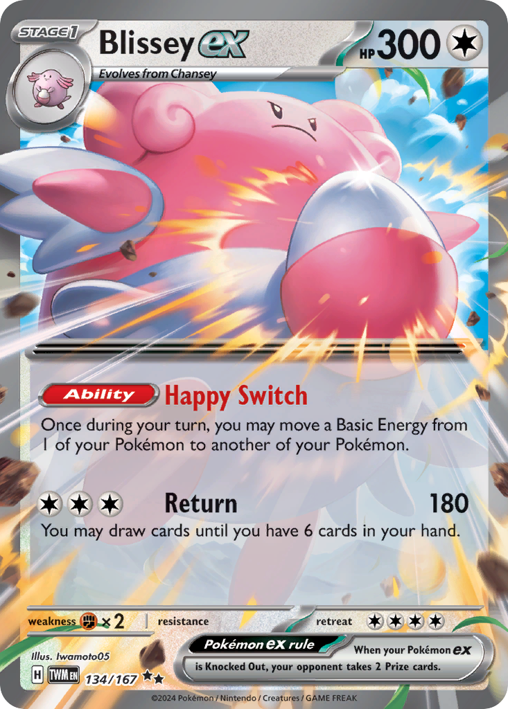 Blissey ex (134/167) - Twilight Masquerade Pokémon Card