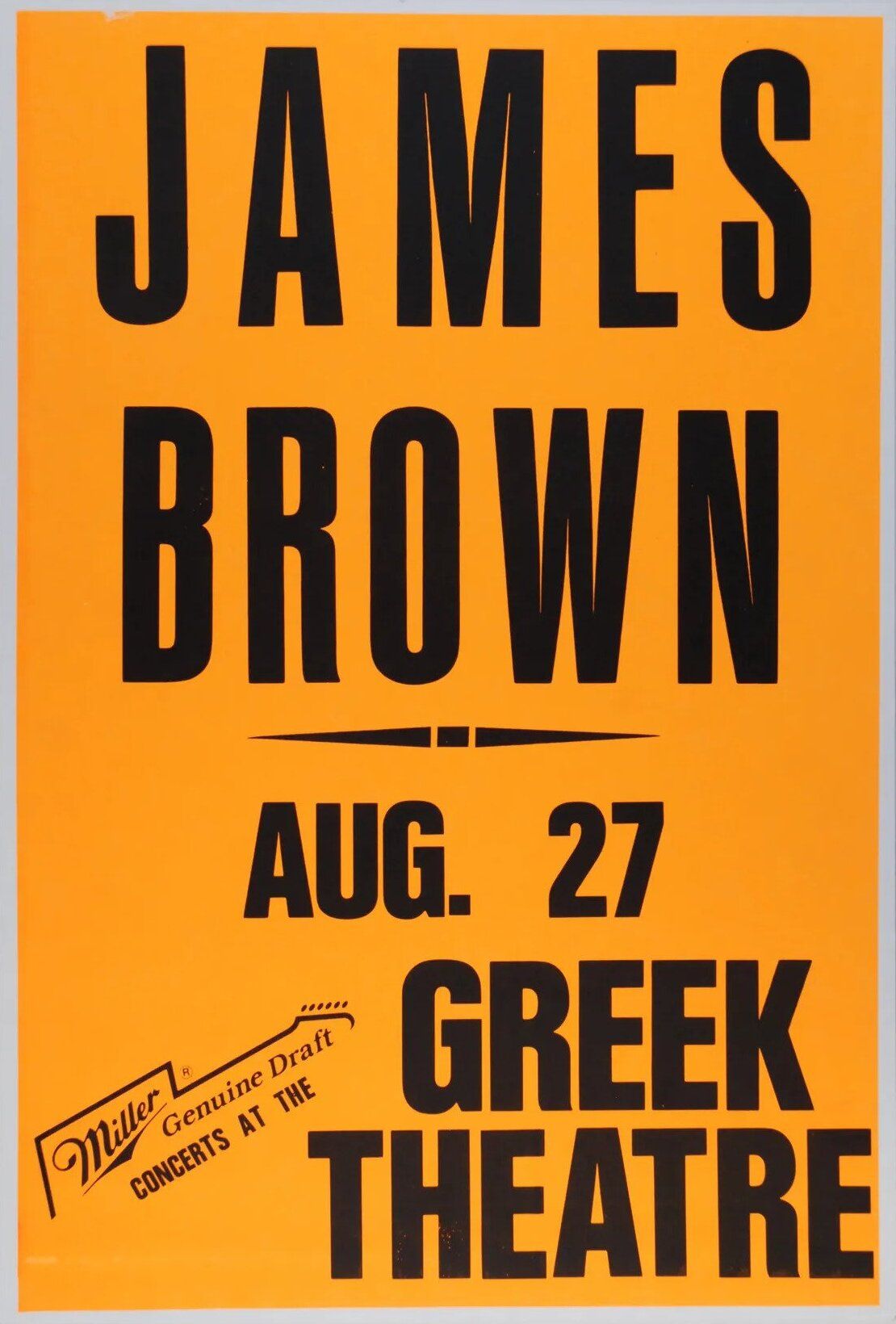 James Brown Greek Theater 1987 Concert Poster