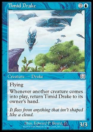 Timid Drake (Mercadian Masques) Trading Card