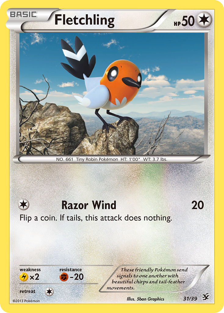 Fletchling (31/39) - Kalos Starter Set Pokémon Card