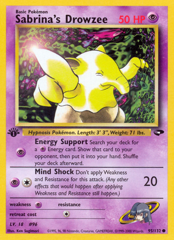 Sabrina's Drowzee (95/132) - Gym Challenge (1st Edition) Pokémon Card