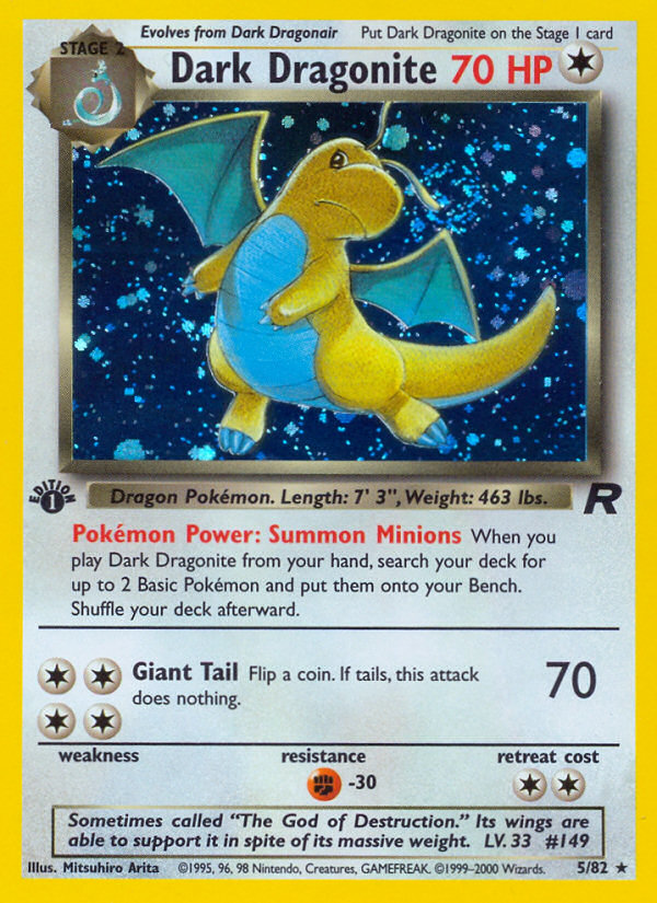 Dark Dragonite (5/82) - Team Rocket (1st Edition) Pokémon Card