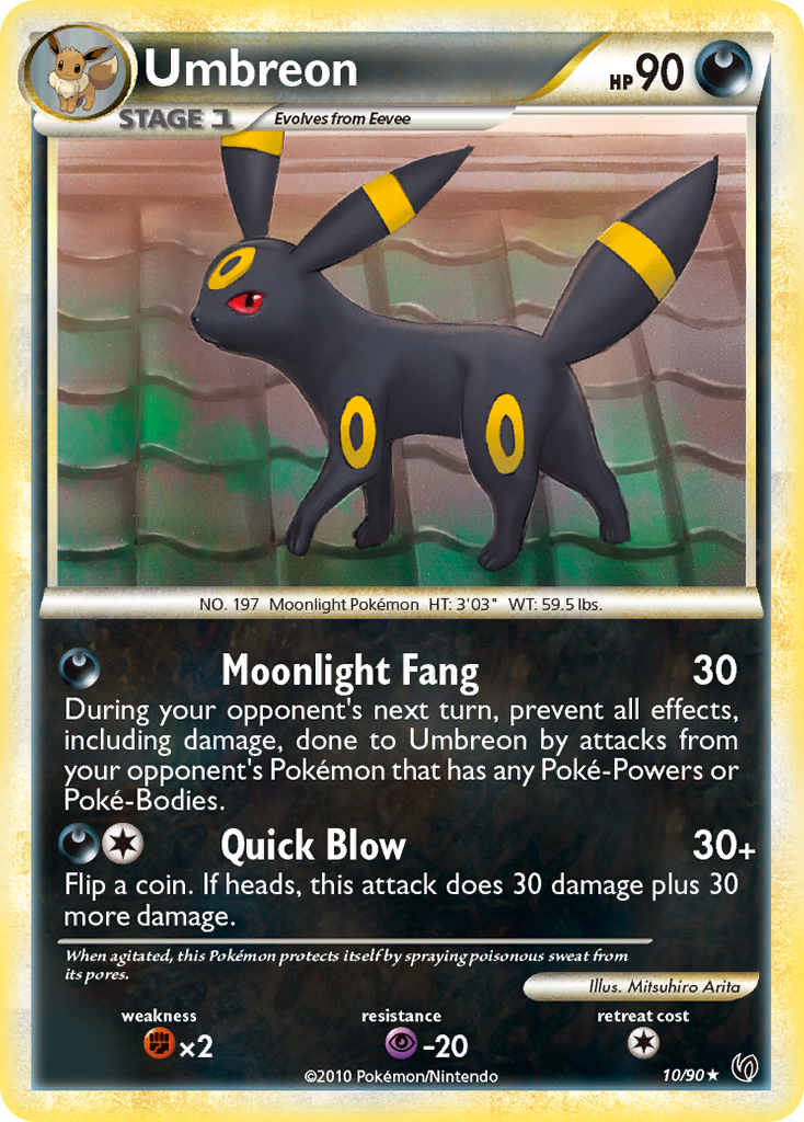 Umbreon (10/90) - HS—Undaunted Pokémon Card