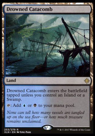 Drowned Catacomb (Ixalan) Trading Card