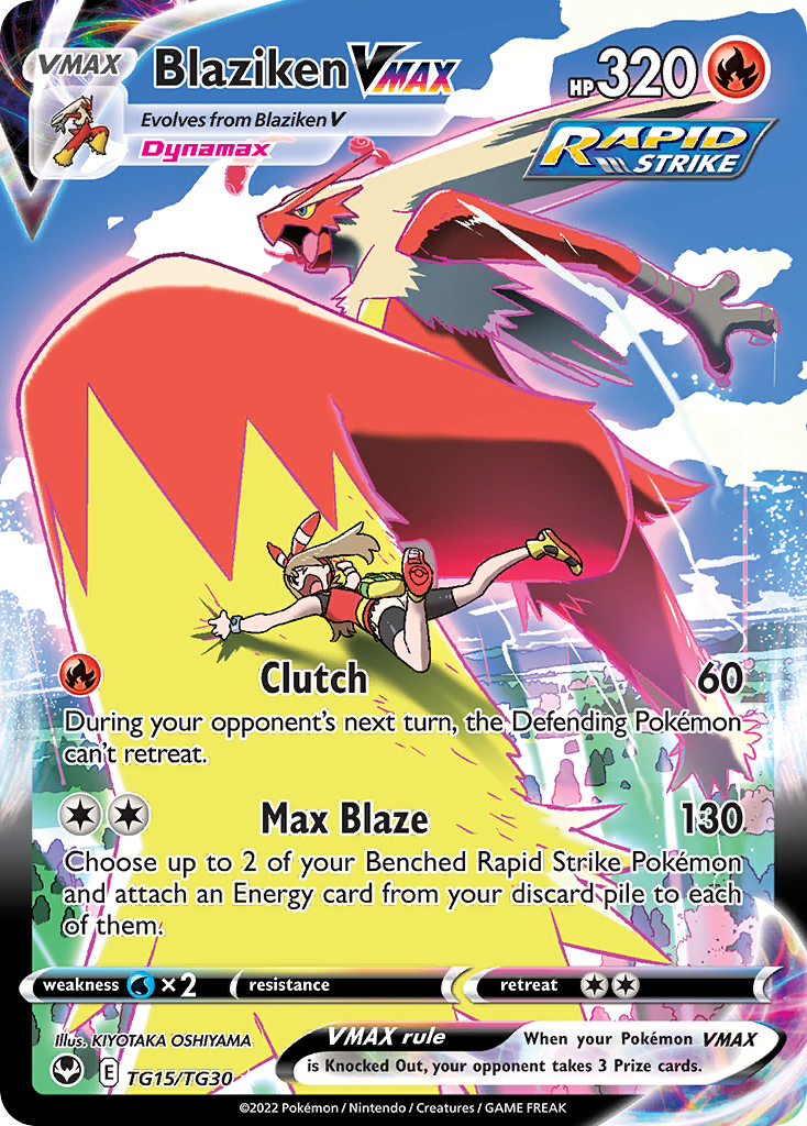 Blaziken VMAX (TG15) - Silver Tempest Trainer Gallery Pokémon Card