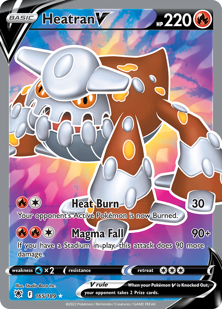 Heatran V (165/189) - Astral Radiance Pokémon Card