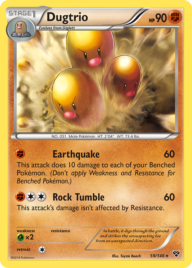 Dugtrio (59/146) - XY Pokémon Card