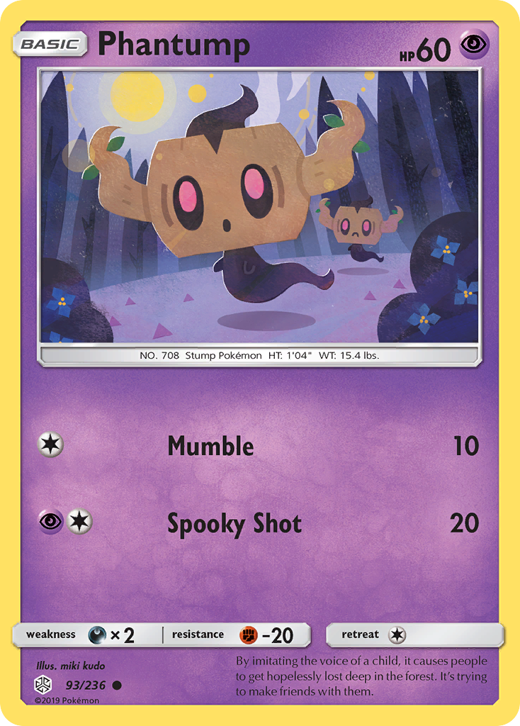 Phantump (93/236) - Cosmic Eclipse Pokémon Card