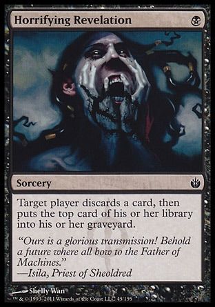 Horrifying Revelation (Mirrodin Besieged) Trading Card