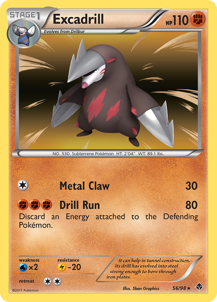 Excadrill (56/98) - Emerging Powers Pokémon Card