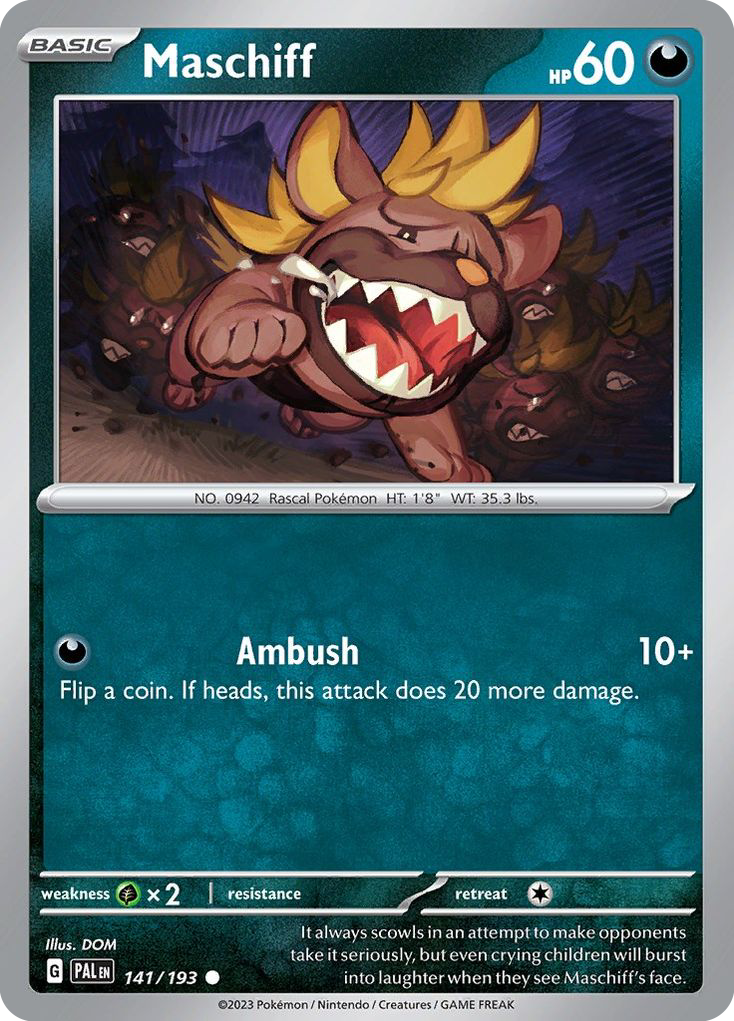 Maschiff (141/193) - Paldea Evolved Pokémon Card