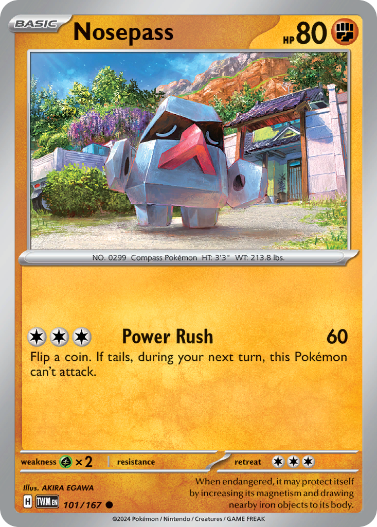 Nosepass (101/167) - Twilight Masquerade Pokémon Card