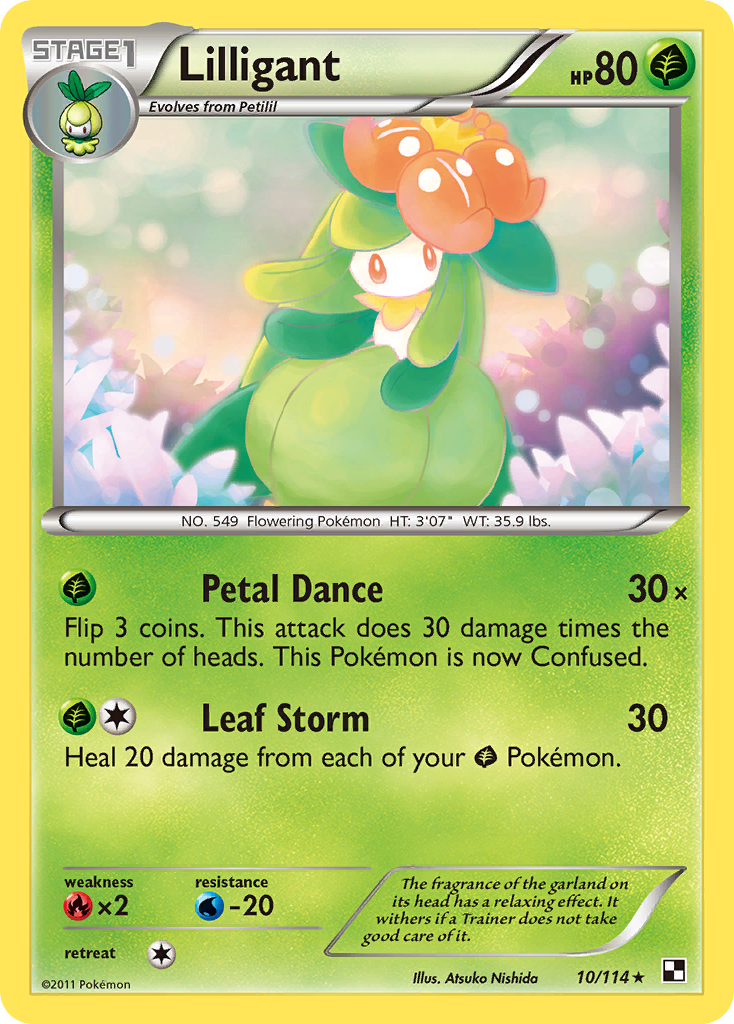 Lilligant (10/114) - Black & White Pokémon Card