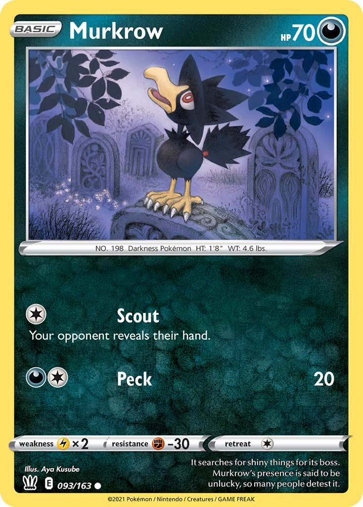 Murkrow (93/163) - Battle Styles Pokémon Card