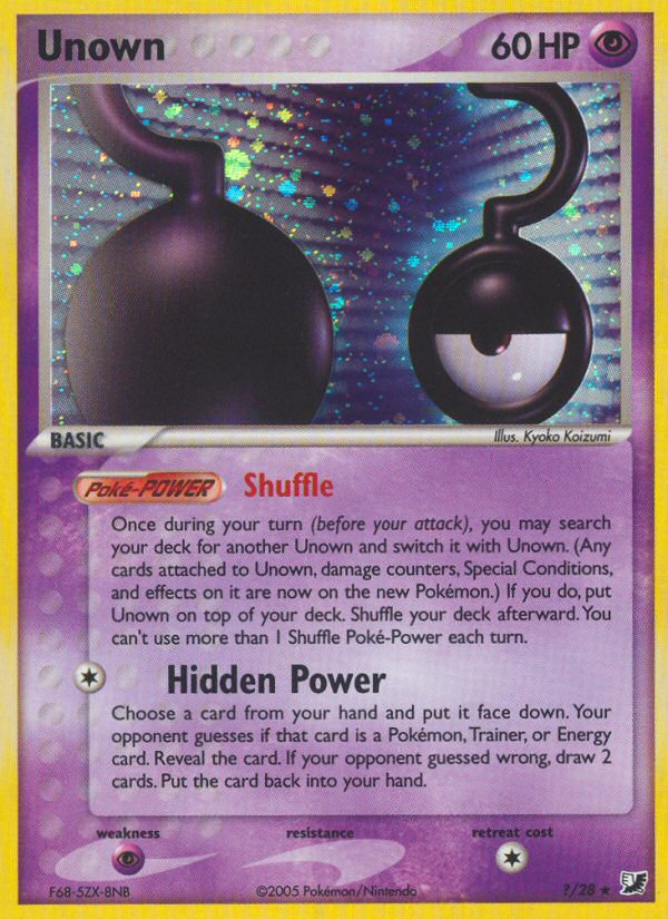 Unown (?) - Unseen Forces Pokémon Card