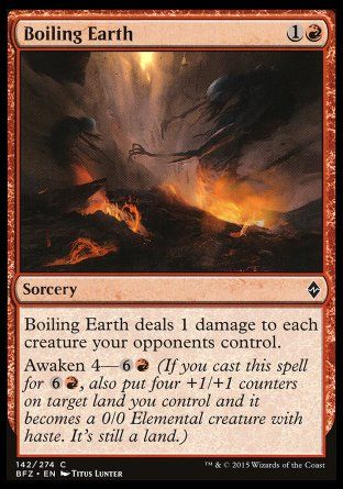 Boiling Earth (Battle for Zendikar) Trading Card