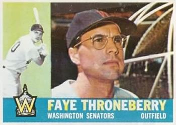 Faye Throneberry 1960 Topps #9 Sports Card