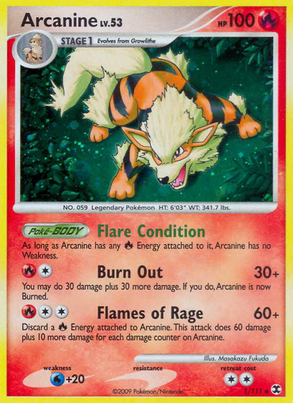 Arcanine (1/111) - Rising Rivals Pokémon Card